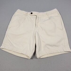 Abercrombie & Fitch Mens Shorts Size 31 Beige‎ Casual Cotton Flat Front Preppy